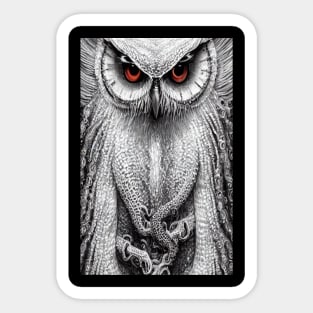 Owl Eyes Illustration Sticker